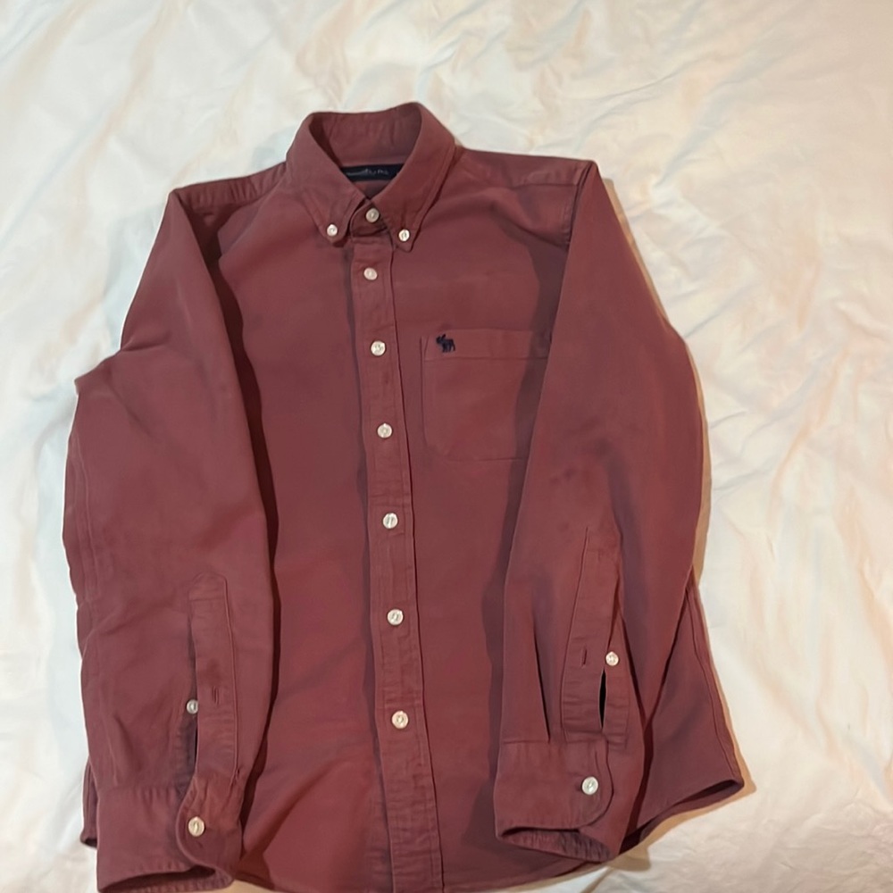 Paprika Red Abercrombie & Fitch Men's Icon Oxford Shirt (XS)